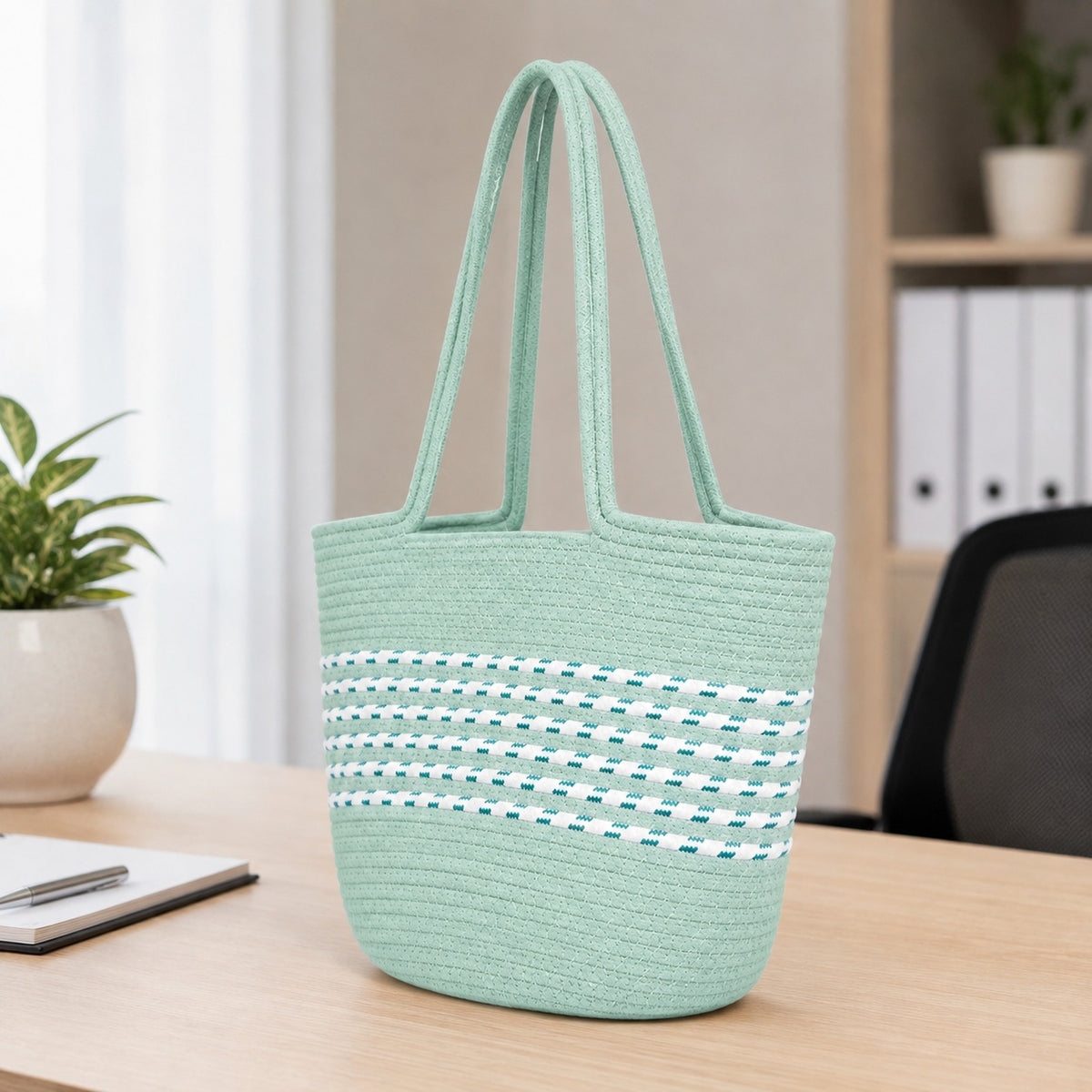 YOUD Rope Handbag | Cotton Tote Handmade Bag for Women