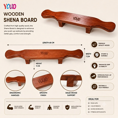 YOUD  Wooden Shena Pushup Board | Designed for push-ups