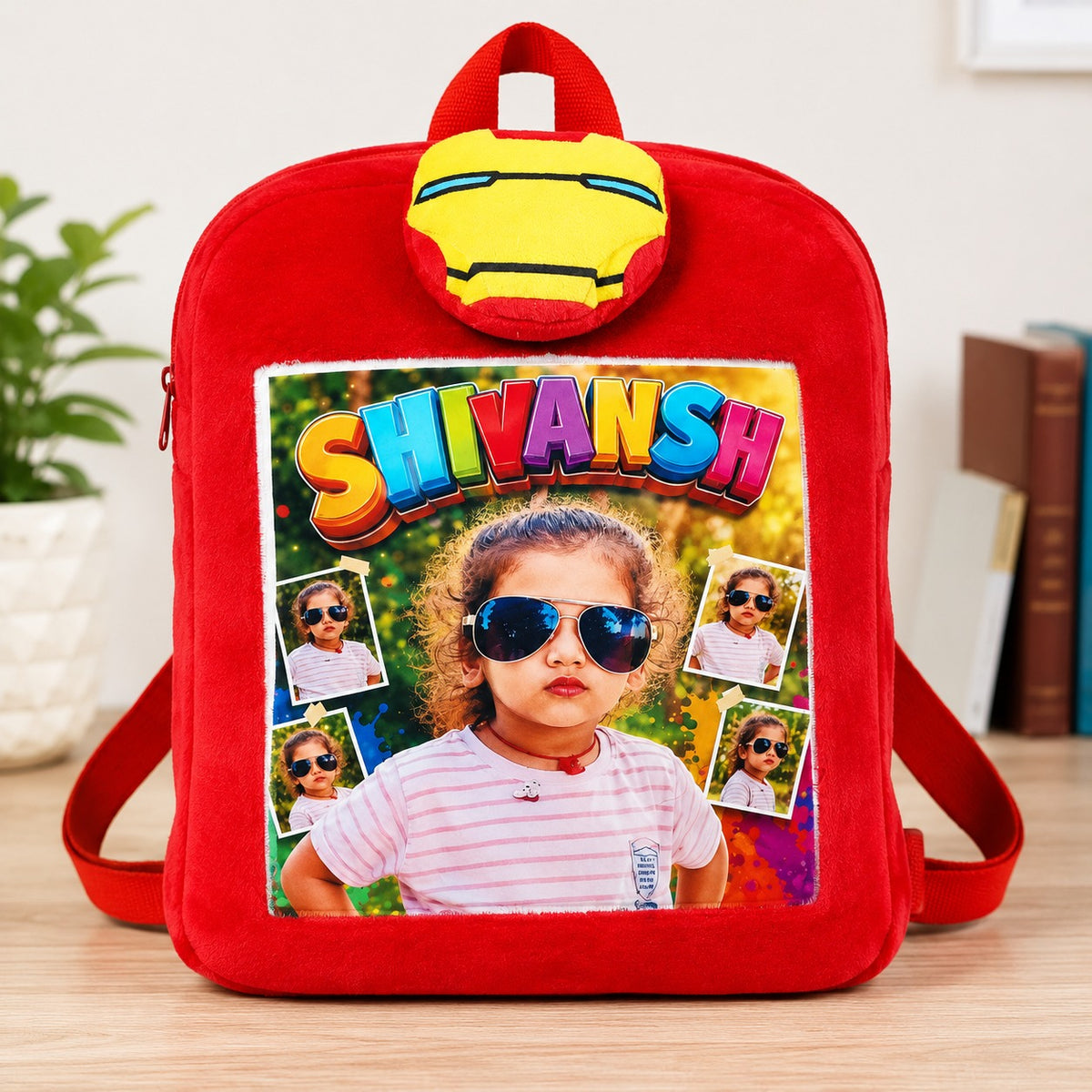 YOUD Kids Customized School Bag with Custom Photo & Name