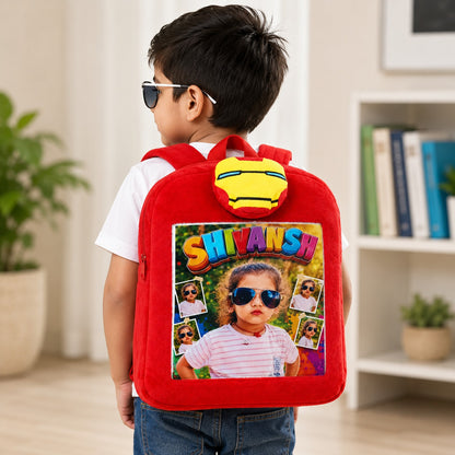 YOUD Kids Customized School Bag with Custom Photo & Name