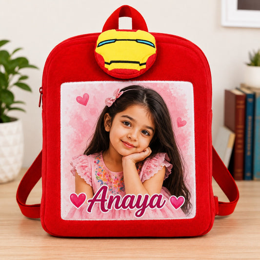 YOUD Kids Customized School Bag with Custom Photo & Name