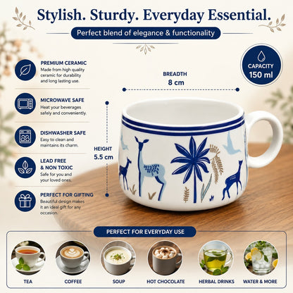 YOUD Ceramic 6 Tea Set with 1 Kettle