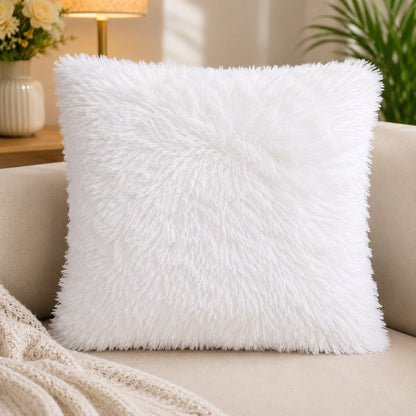 Youd Premium Square White Fur Photo Cushion