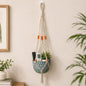 Youd Hanging Planter Basket with Yellow Accent Beads