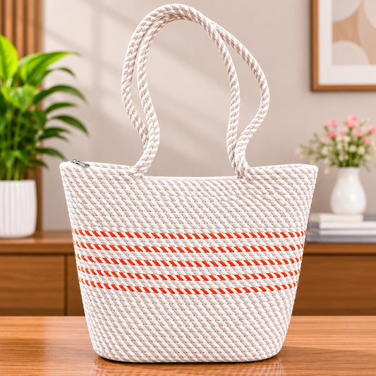 YOUD Rope Handbag | Cotton Tote Handmade Bag for Women