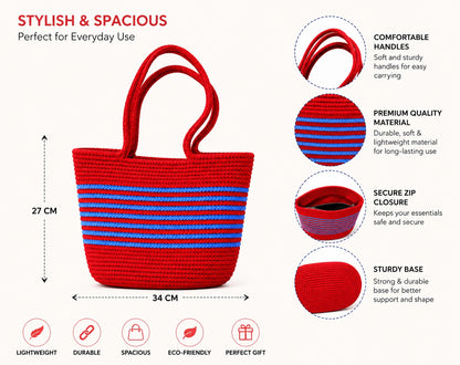 YOUD Rope Handbag | Cotton Tote Handmade Bag for Women