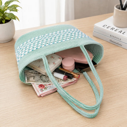 YOUD Rope Handbag | Cotton Tote Handmade Bag for Women