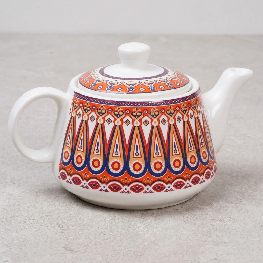 YOUD Premium Ceramic 6 Tea Cup Set with 1 Kettle | Ceramic Cups with Pot