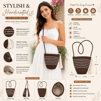 YOUD Sling Premium Cotton Stylish Bag for Women